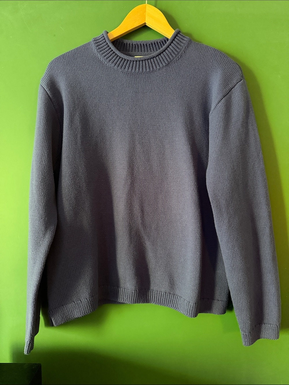 J.Crew Purple Knit Roll Neck Sweater Womens L Like New Preppy